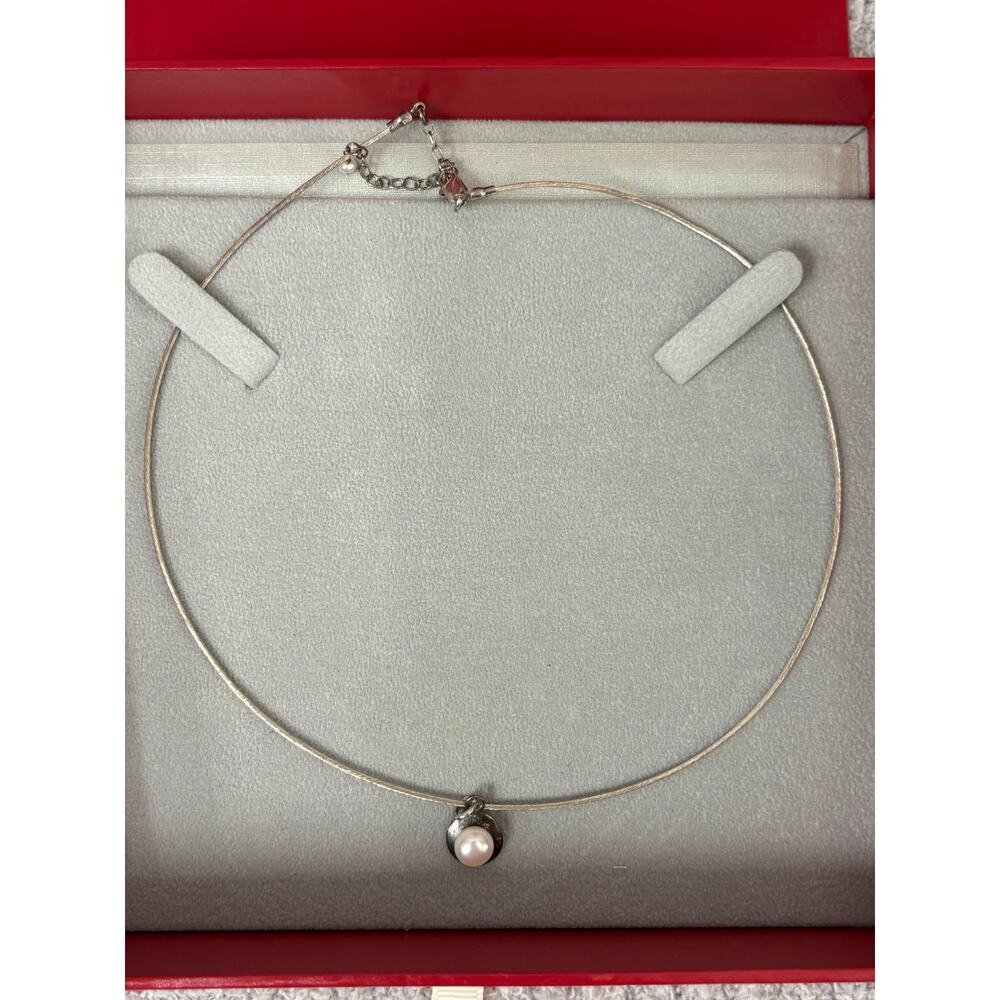 Red Envelope Sterling Silver Pearl Necklace #69550